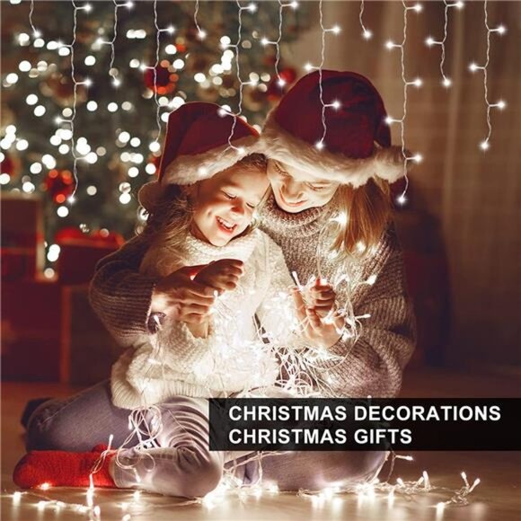 480 LED Icicle Lights,26.2FT Icicle Lights Outdoor Waterproof Christmas Lights - Picture 6 of 6